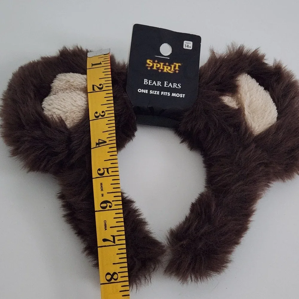 NEW‎ Spirit Halloween Brown Faux Fur Bear Ears Headband Costume Accessory OS